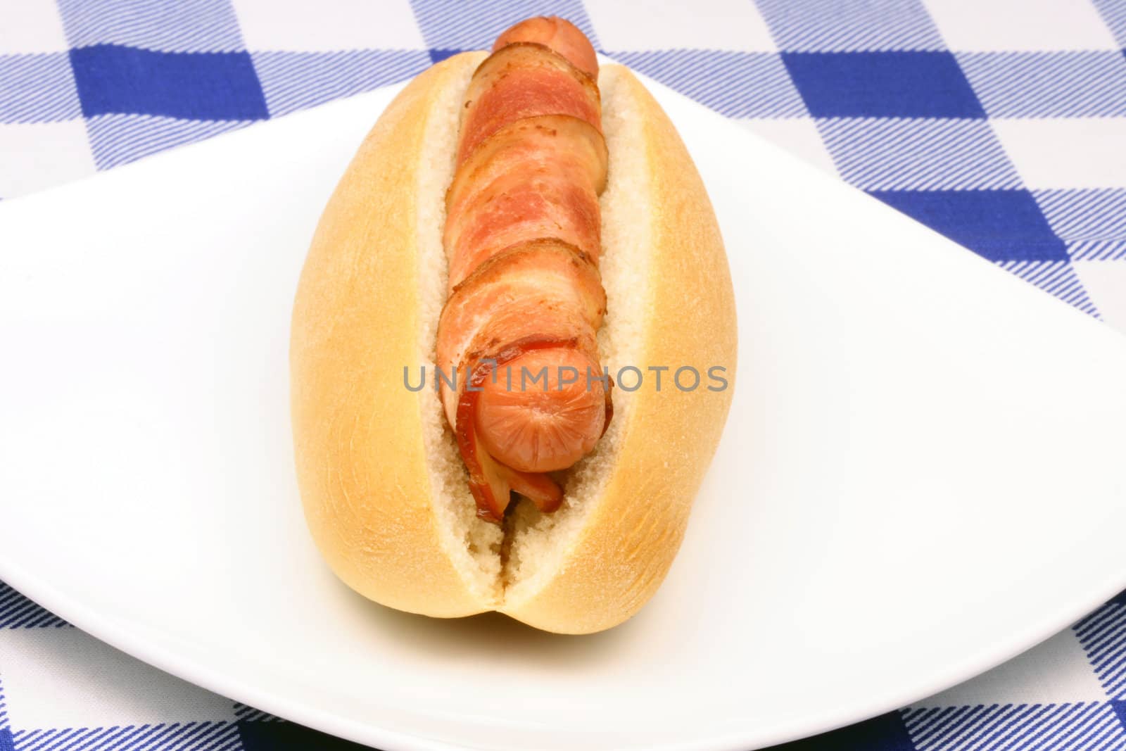 hot dog with bacon  by tacar