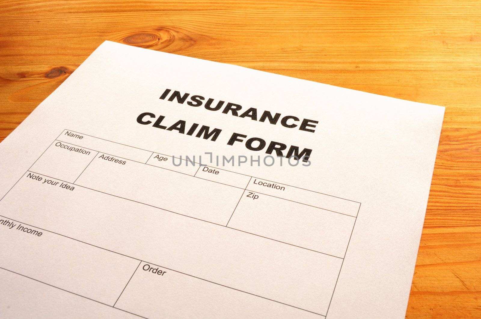 insurance claim form by gunnar3000