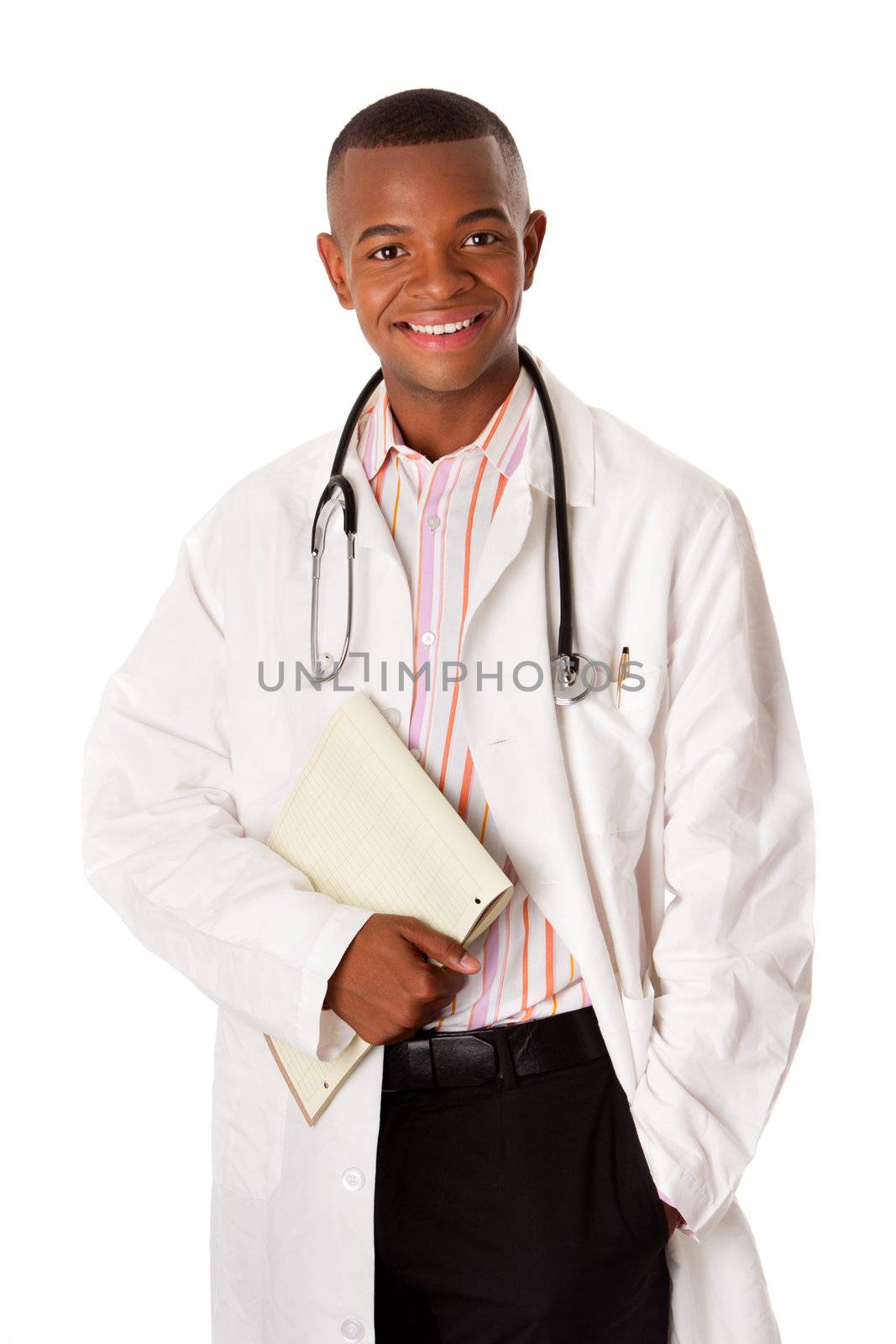 Happy Doctor physician with notepad by phakimata