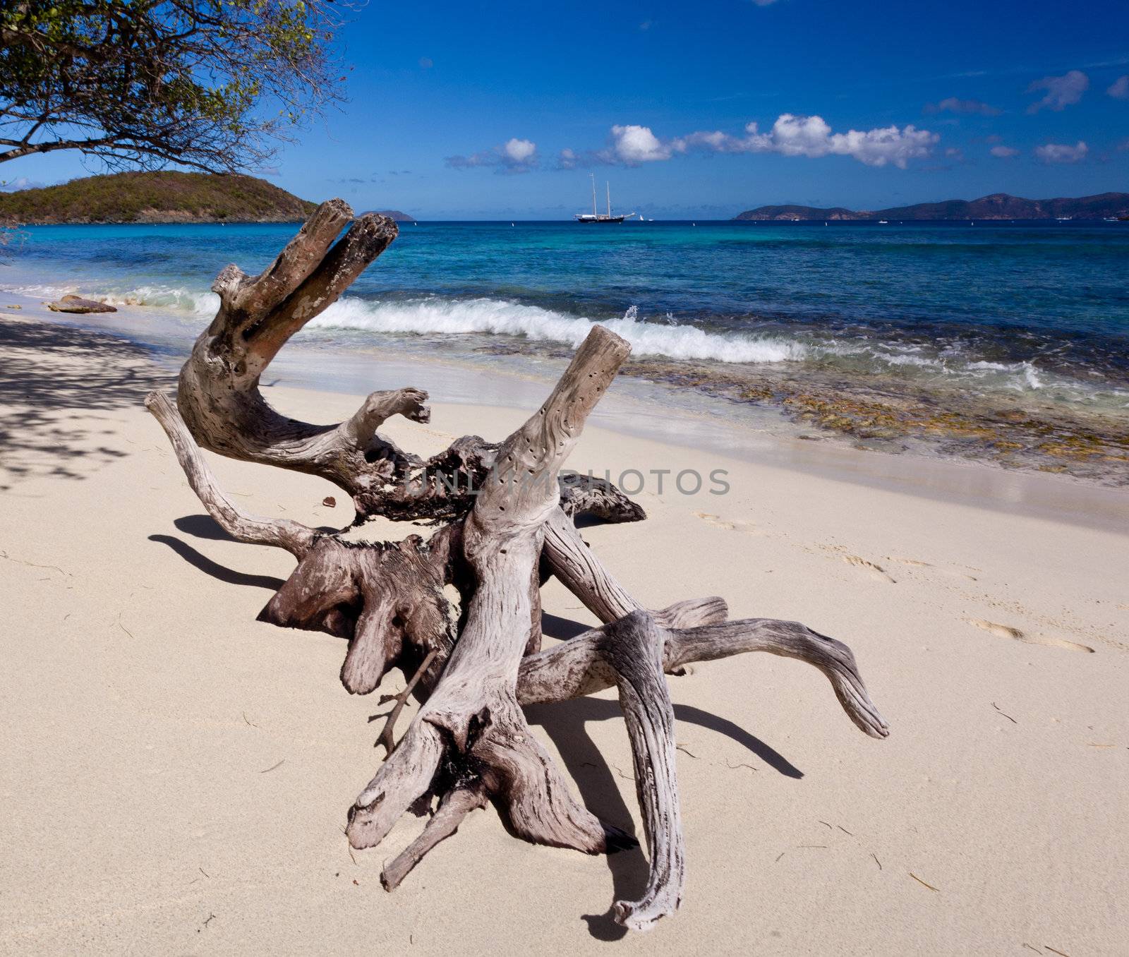 Hawksnest Bay on the Caribbean island of St John in the US Virgin Islands