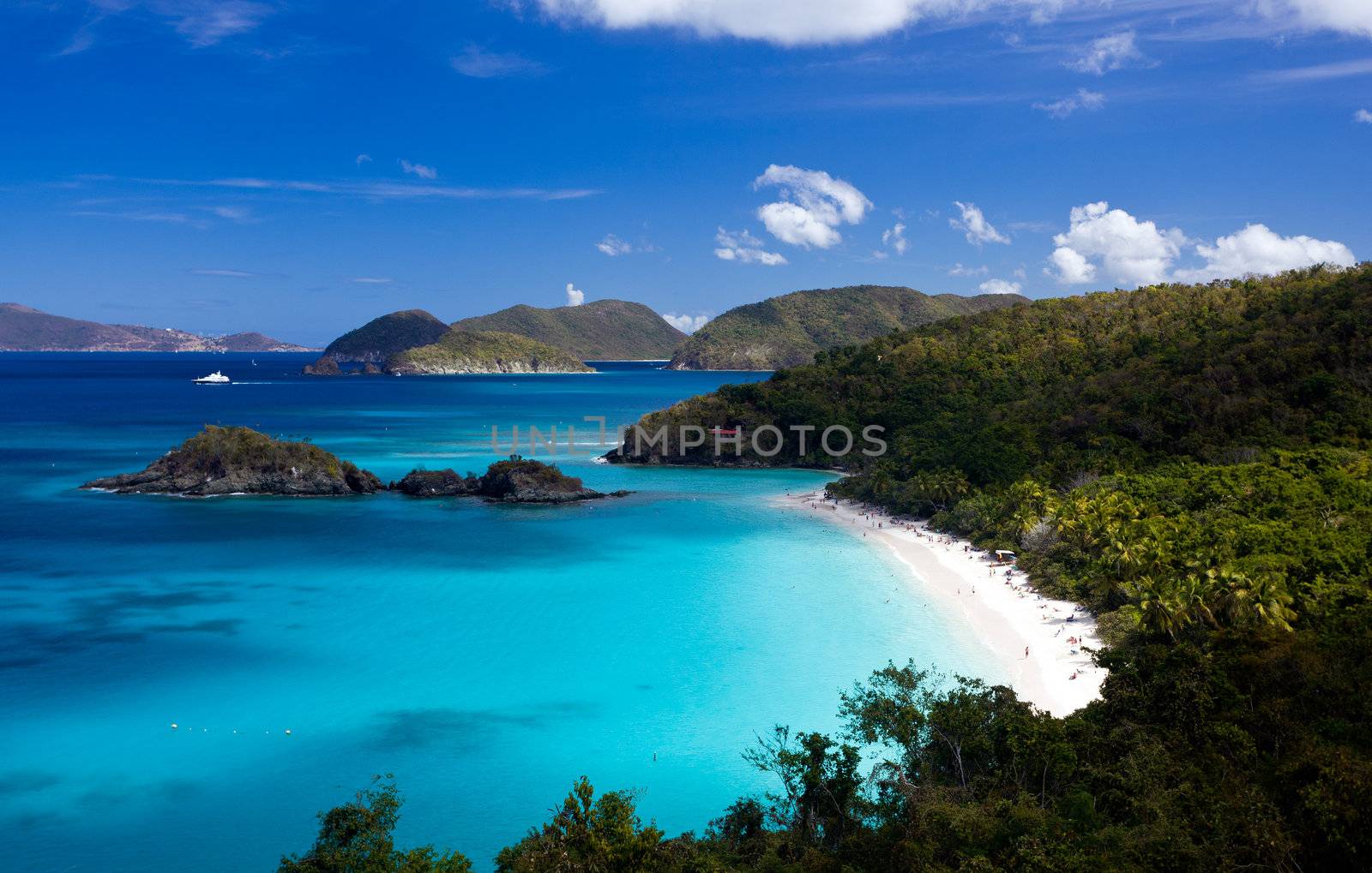 Trunk Bay on the Caribbean island of St John in the US Virgin Islands