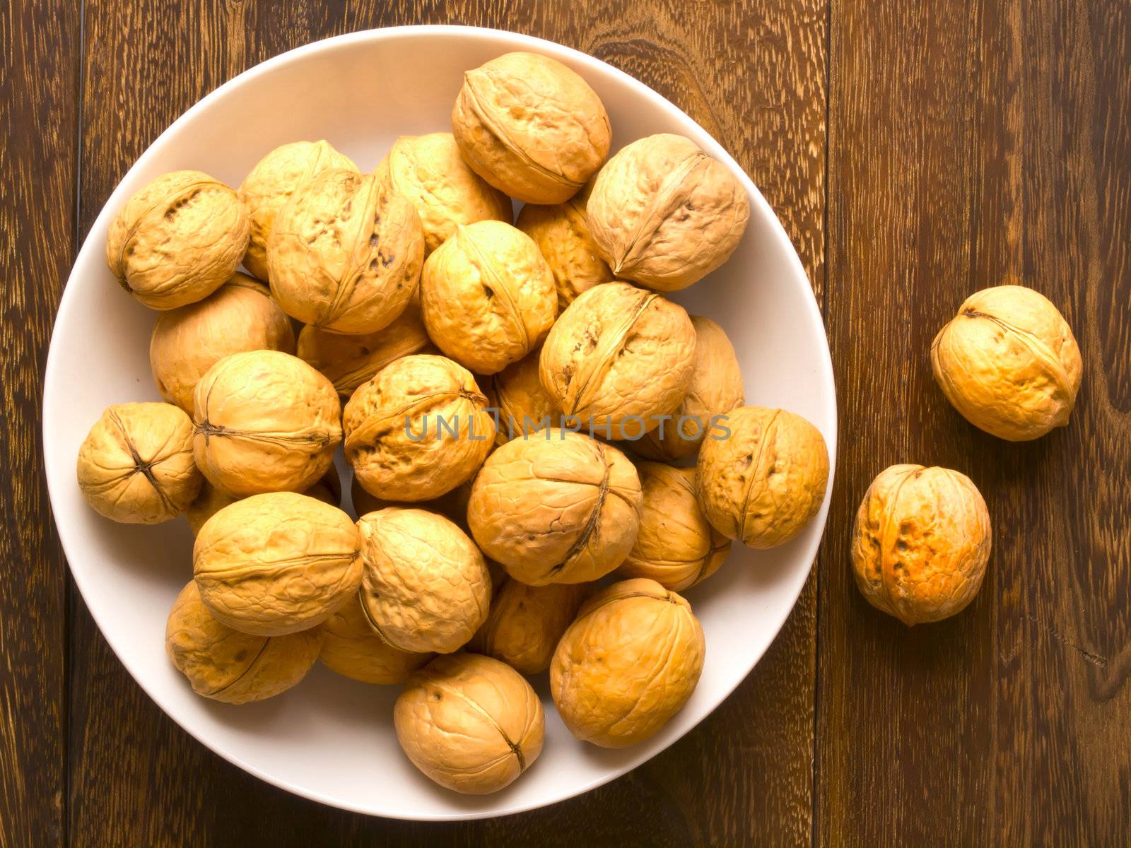 close up of a bowl of walnuts