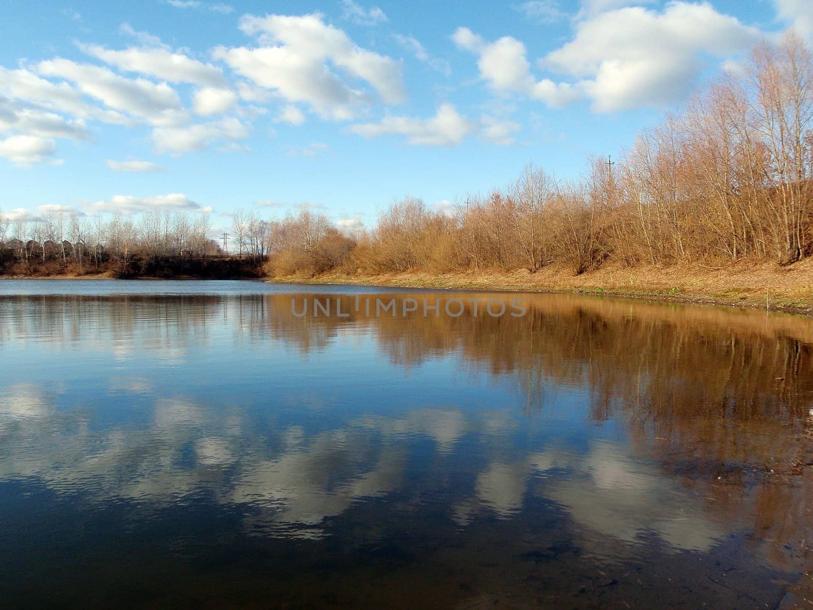 Wild wood lake, nature of Bashkortostan, Russia