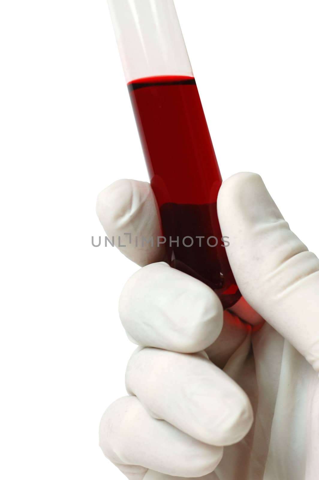Hand Holding A Test Tube by Bestpictures