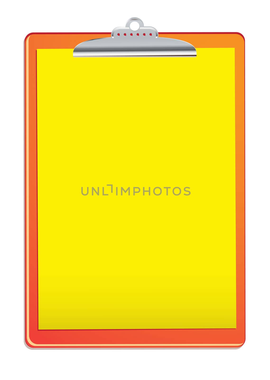 orange and yellow fire clipboard with white background and copyspace