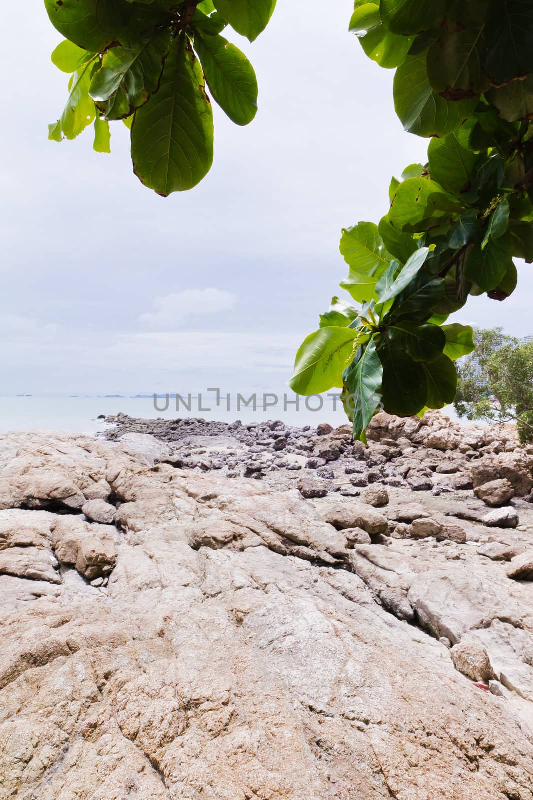 Beaches, rocky areas. The sea east of Thailand.