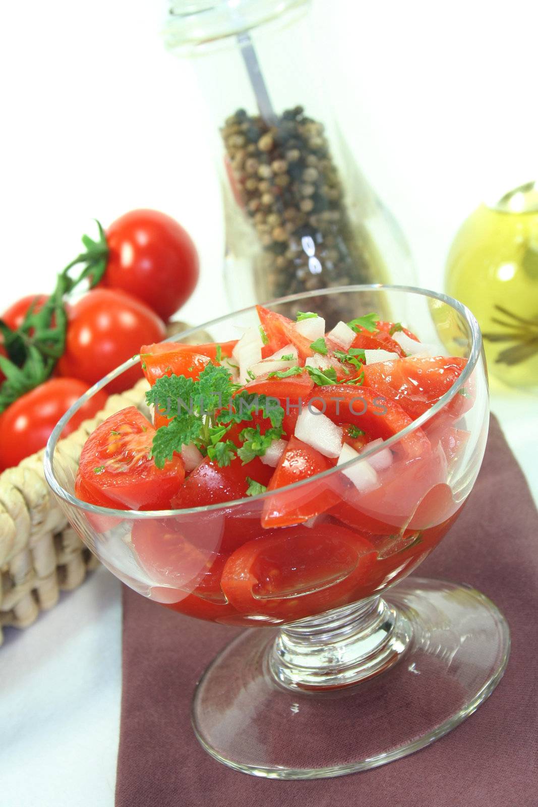 Tomato salad with fresh herbs