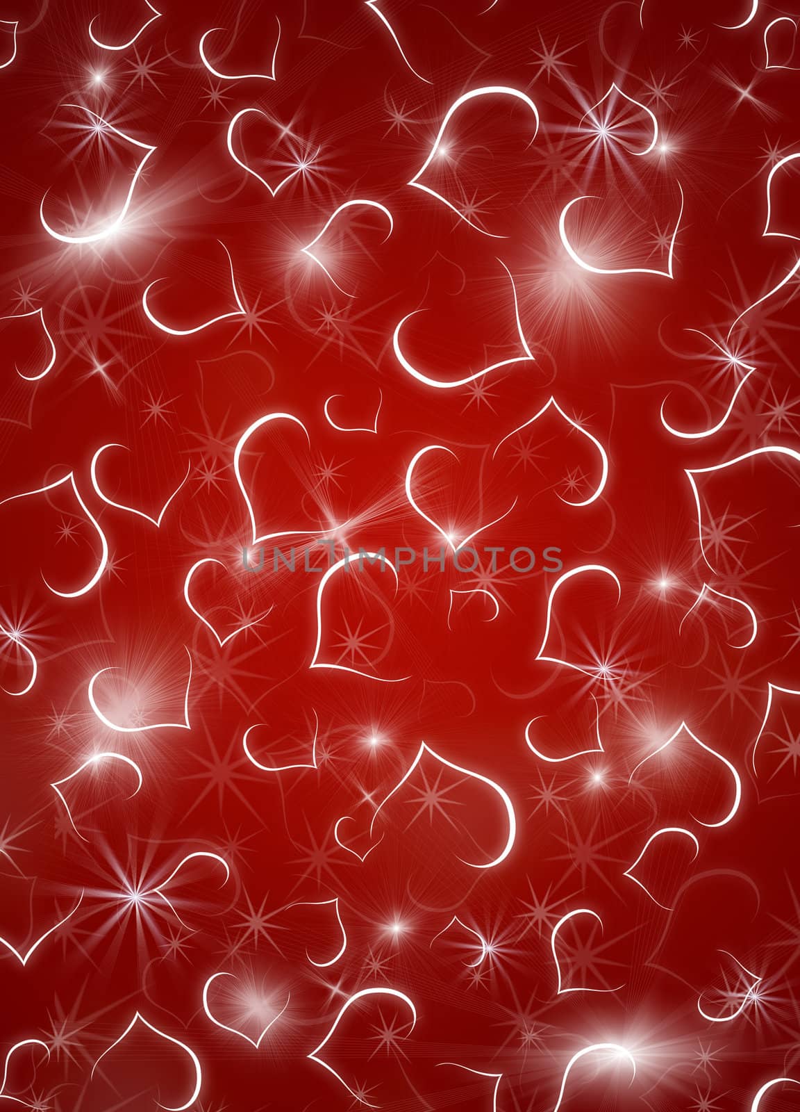 Background with shines, sparks, heart by galdzer