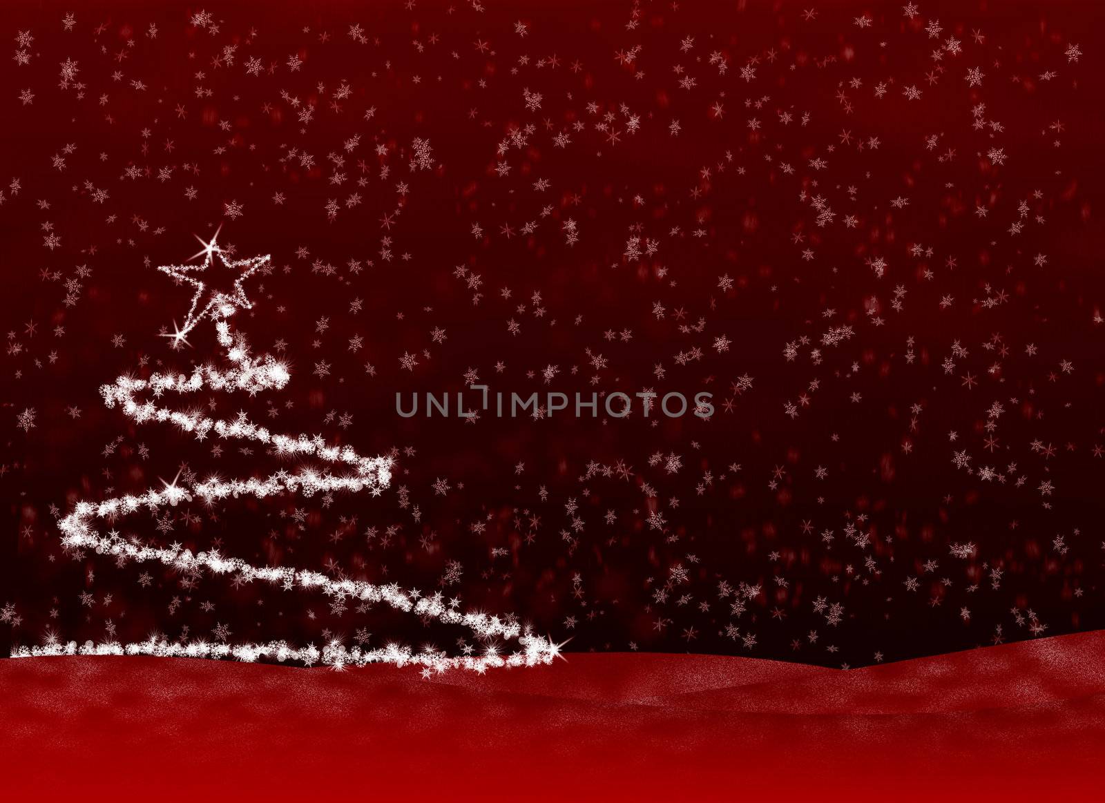 Christmas tree from snowflakes by galdzer