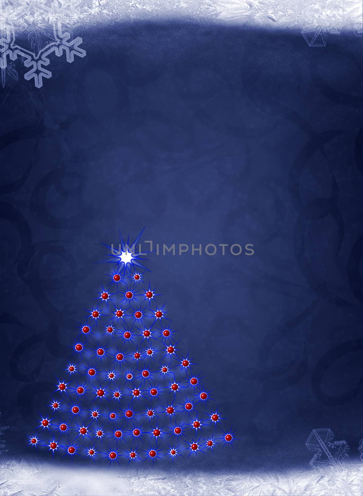 Christmas background. Elements of a snow, snowflakes, an ice