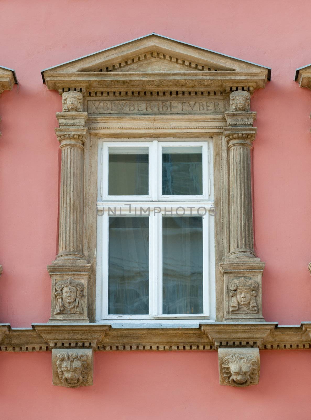 Facade of a building with windows by galdzer