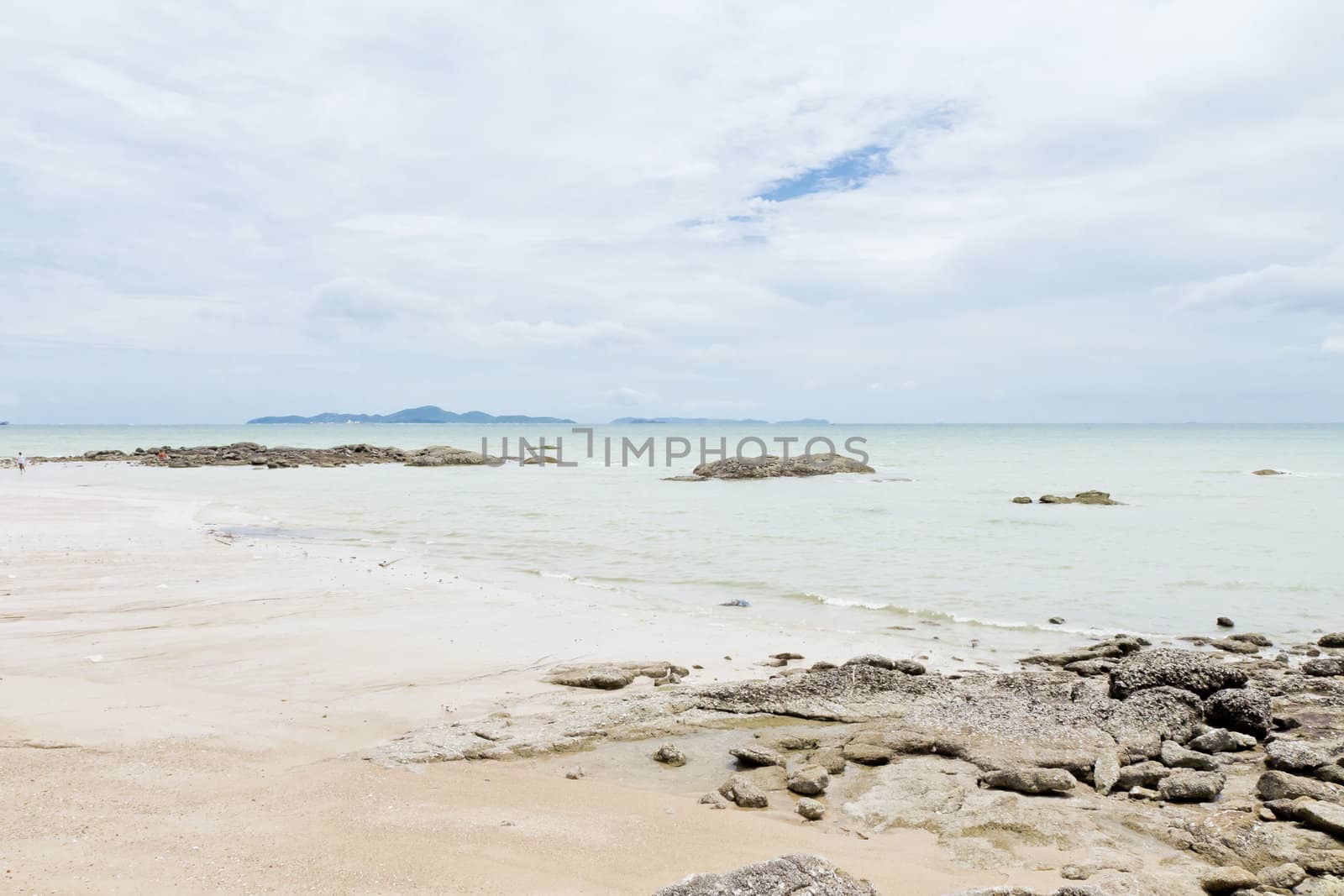 Beaches, rocky areas. The sea east of Thailand.