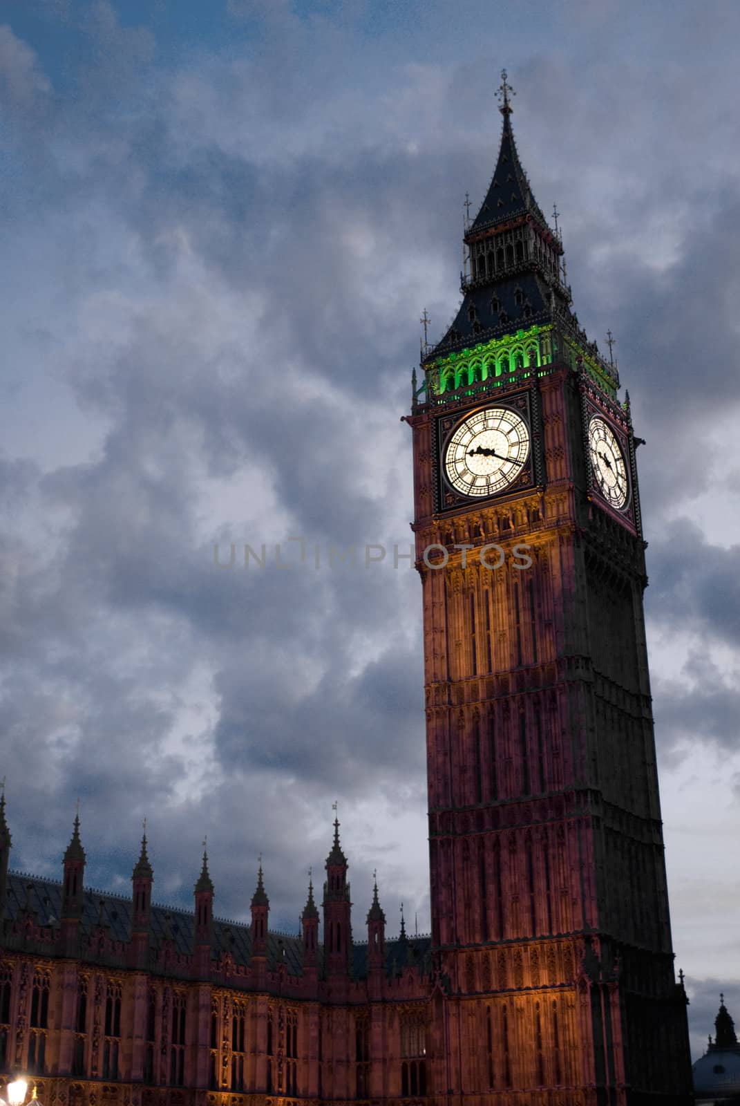 Big Ben and Parliament at sunset light