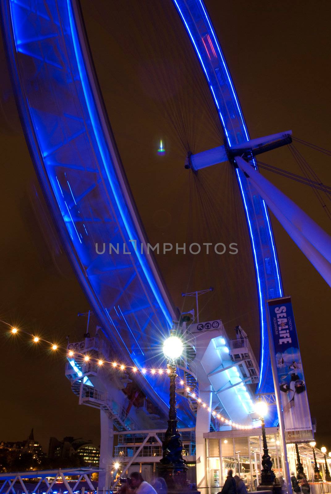 London eye famous landmark at night