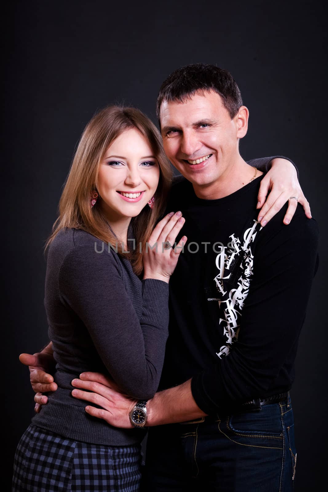 middle-aged man with grown-up daughter