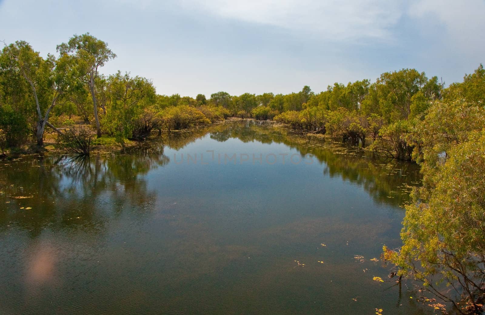 wide river in the australian outback, northern territory