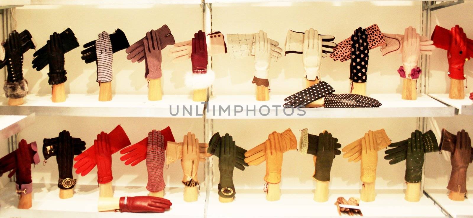 Made in Italy gloves exhibition during Milano women's prêt-à-porter fashion week 2010 in Milan, Italy.