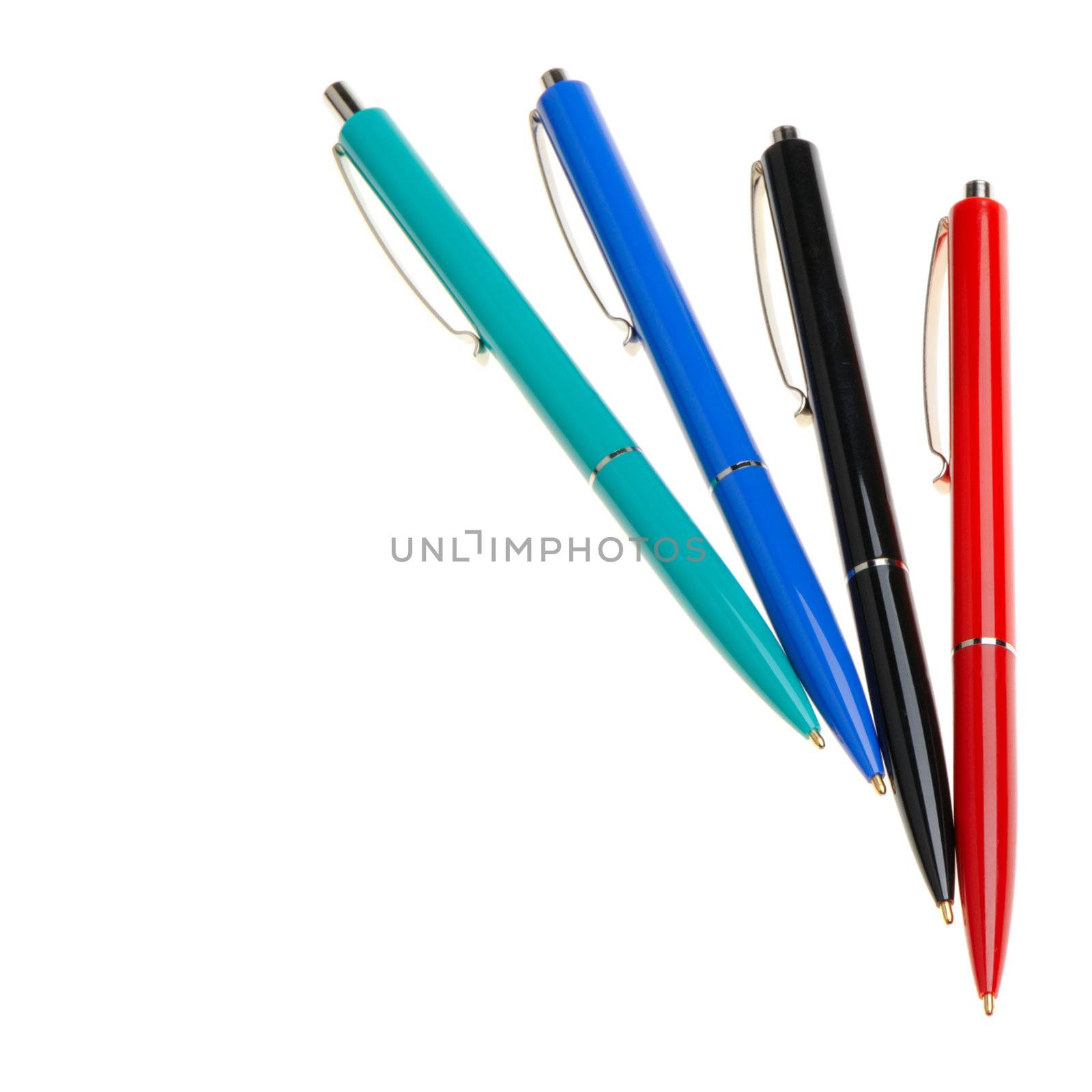 Color pens. It is isolated on a white background