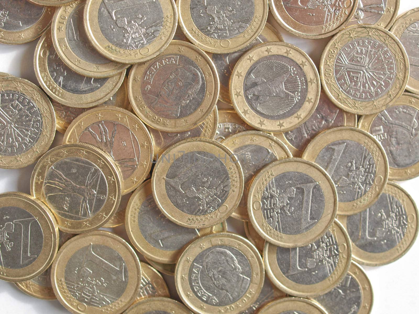 Euro coins money