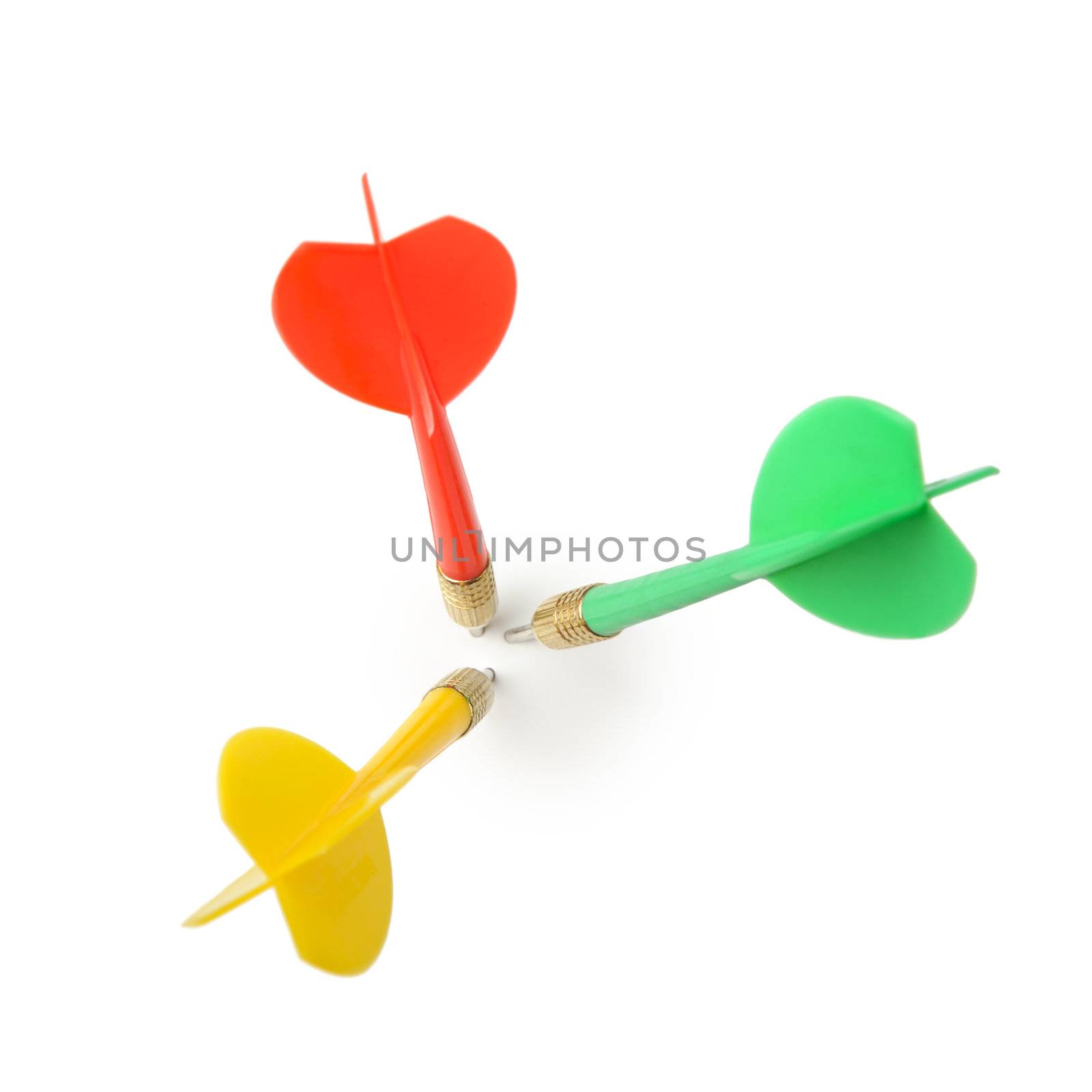 Game darts. It is isolated on a white background.