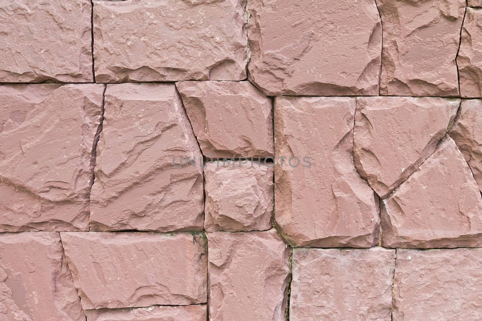 Stone wall along the eastern sea of ​​Thailand.