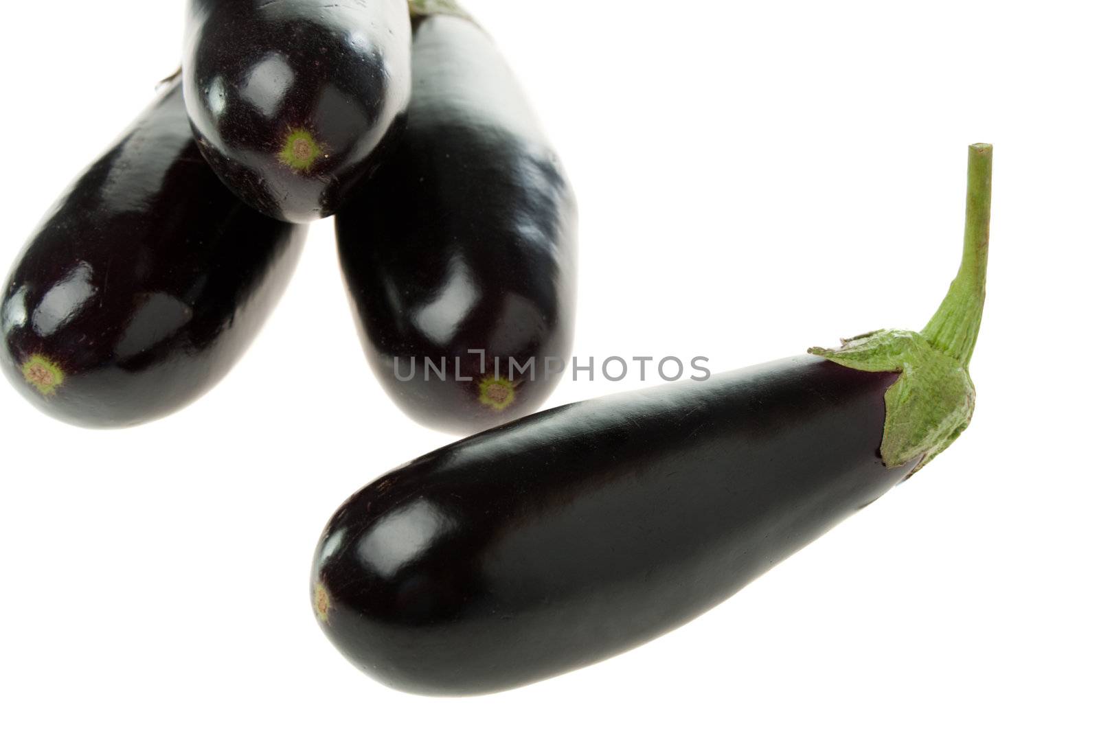 eggplant. A plant of family nightshade� oblong fruits of violet color