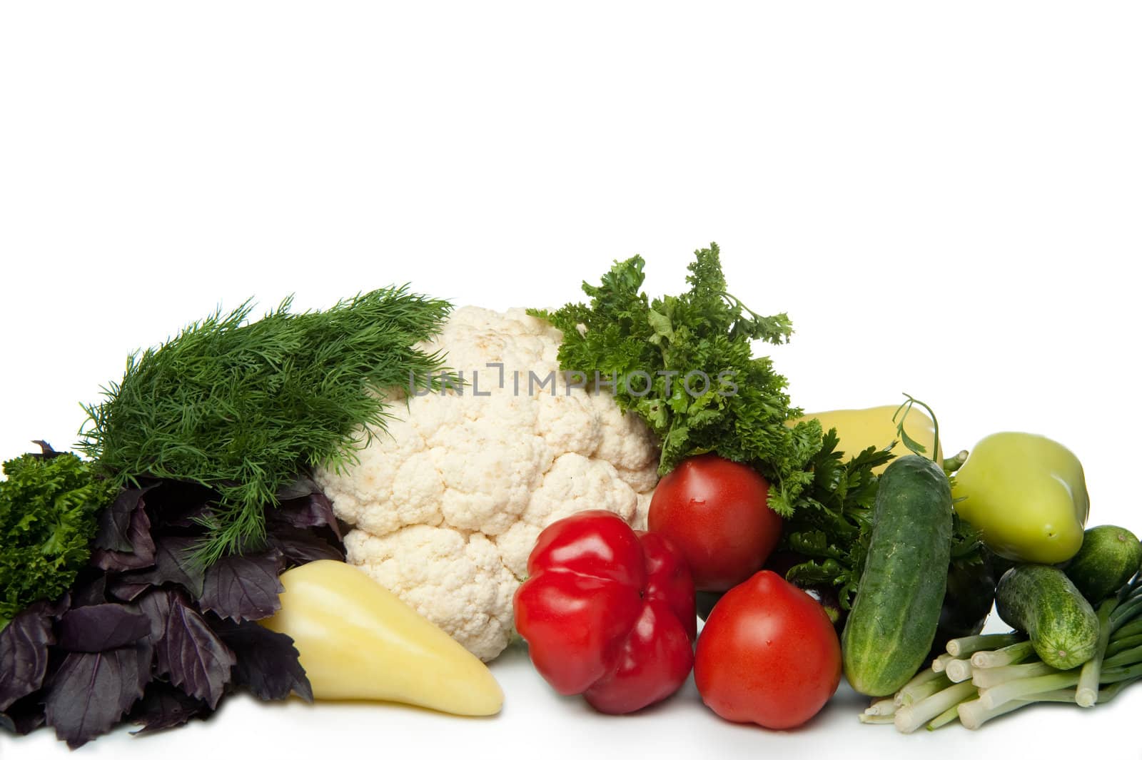Set of vegetables. It is isolated on a white background
