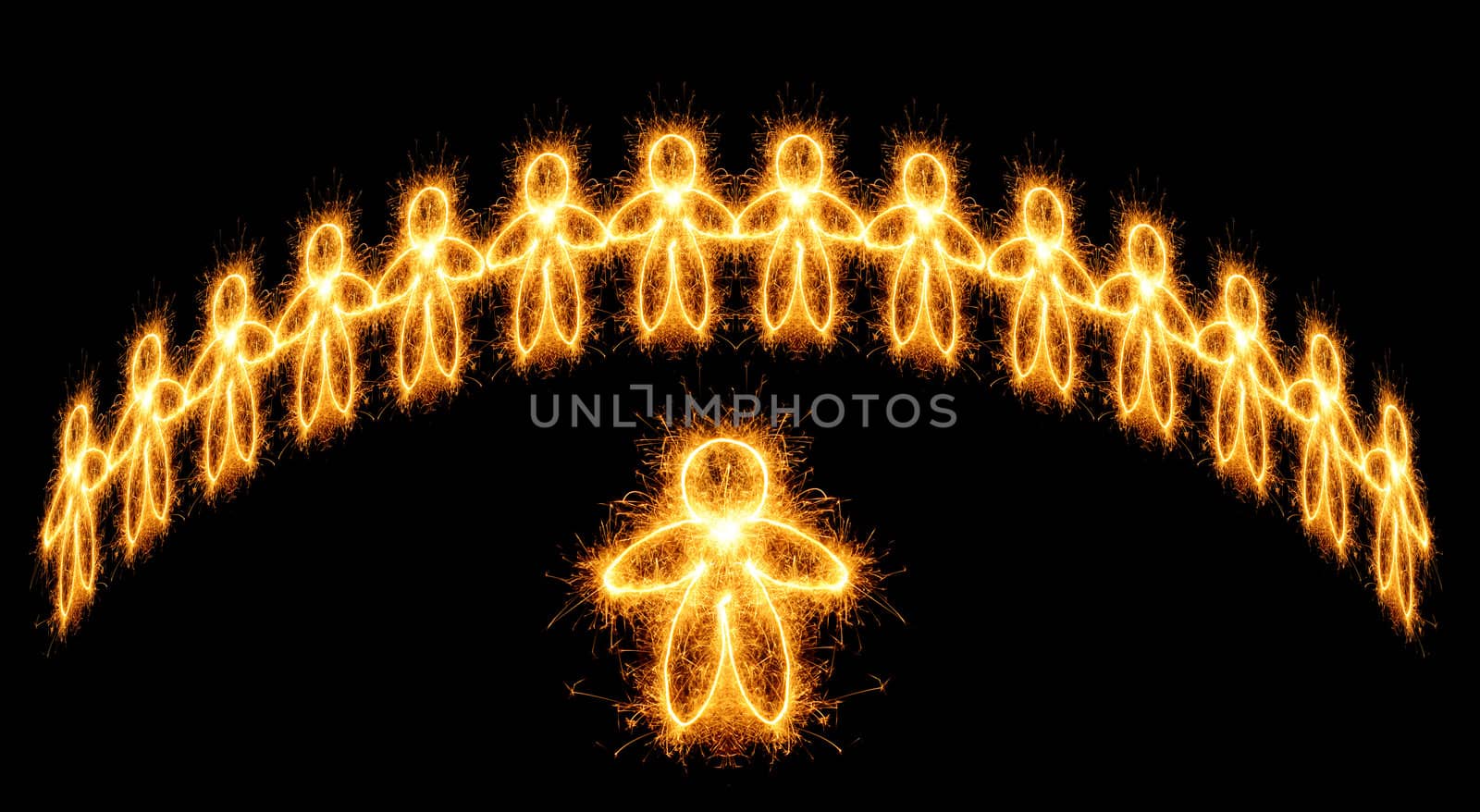 The people from bengal fires. Abstract the image of an people sparks of fire