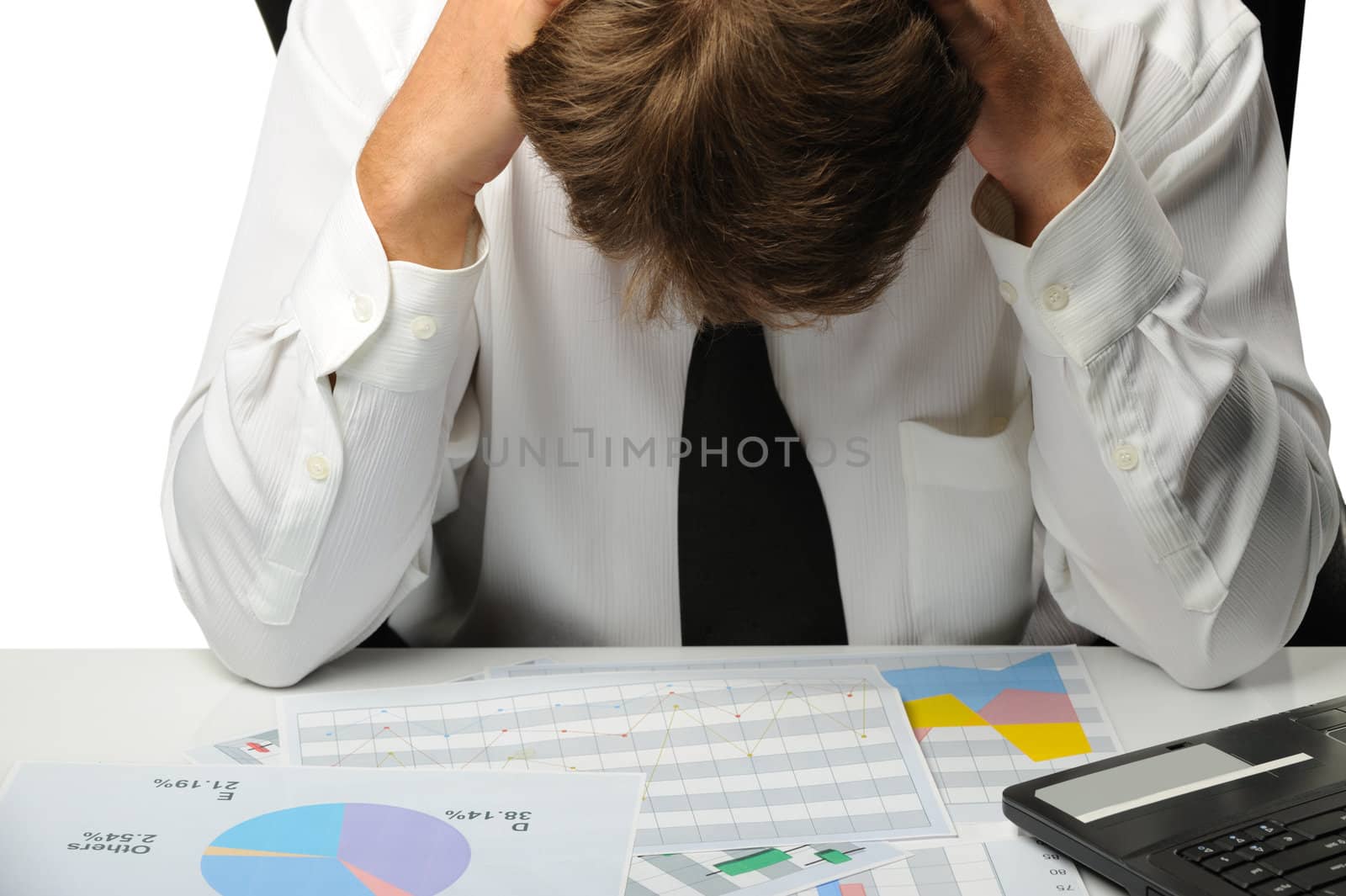 The businessman -  bankrupt. Young the man in a depression