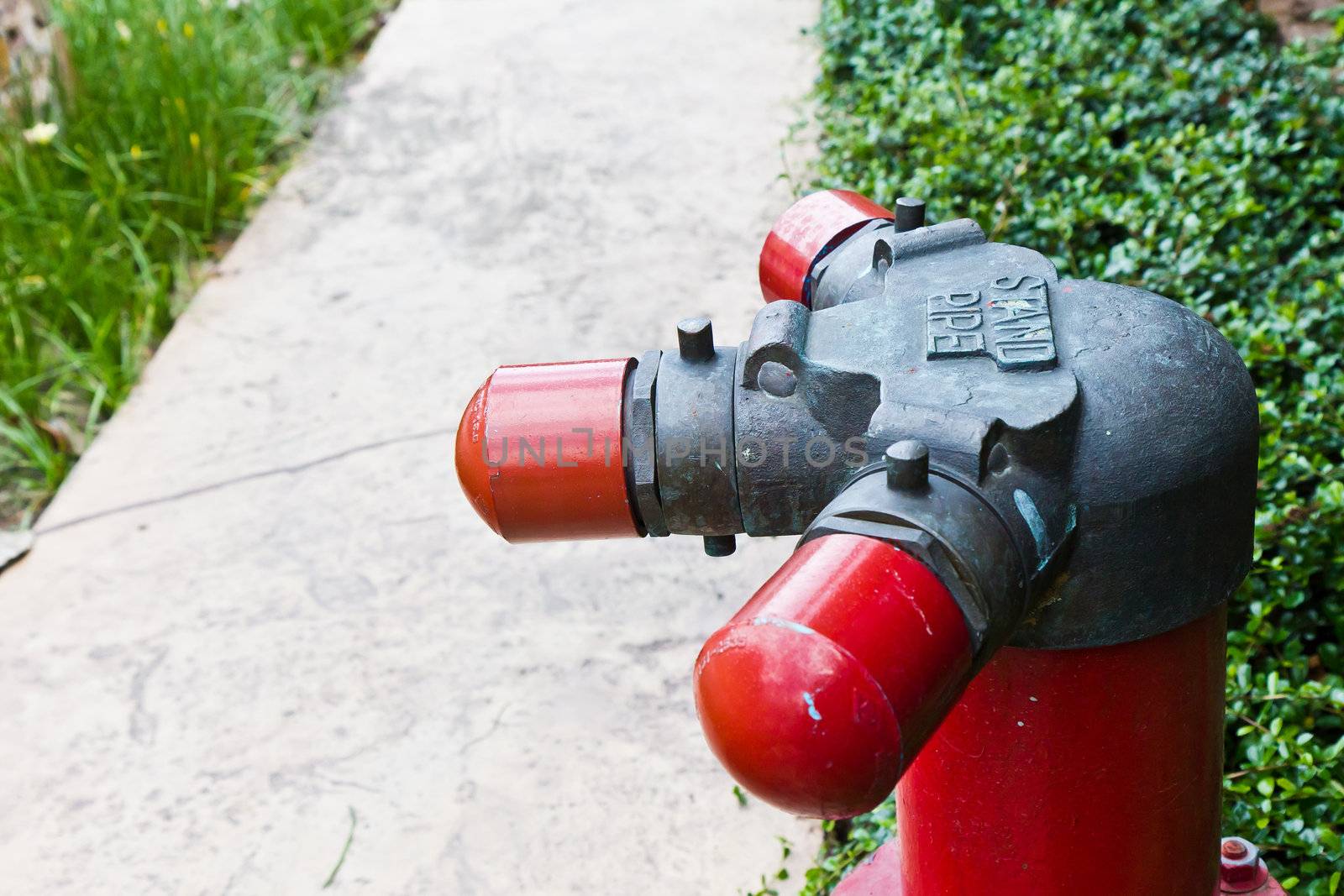 Fire hose on a luxury hotel.