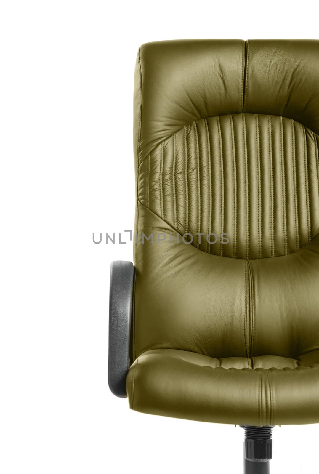 Office armchair. A subject of furniture with a upholstery from a natural leather