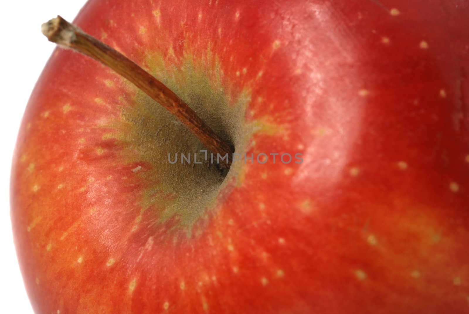 Apple. It is isolated on a white background. A ripe, juicy fruit.
