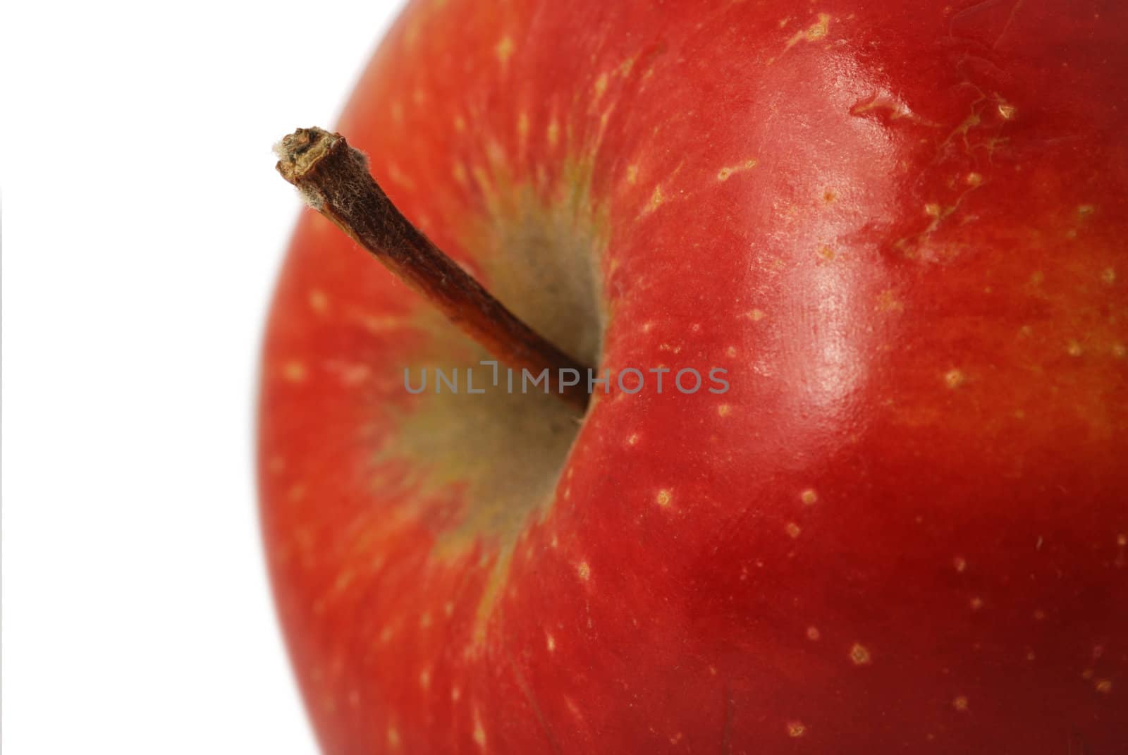 Apple. It is isolated on a white background. A ripe, juicy fruit.
