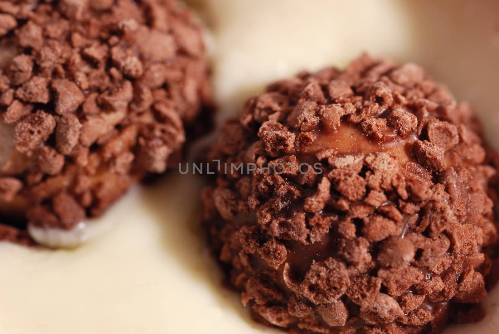 Chocolates - truffles in a creamy cream. Dark chocolate
