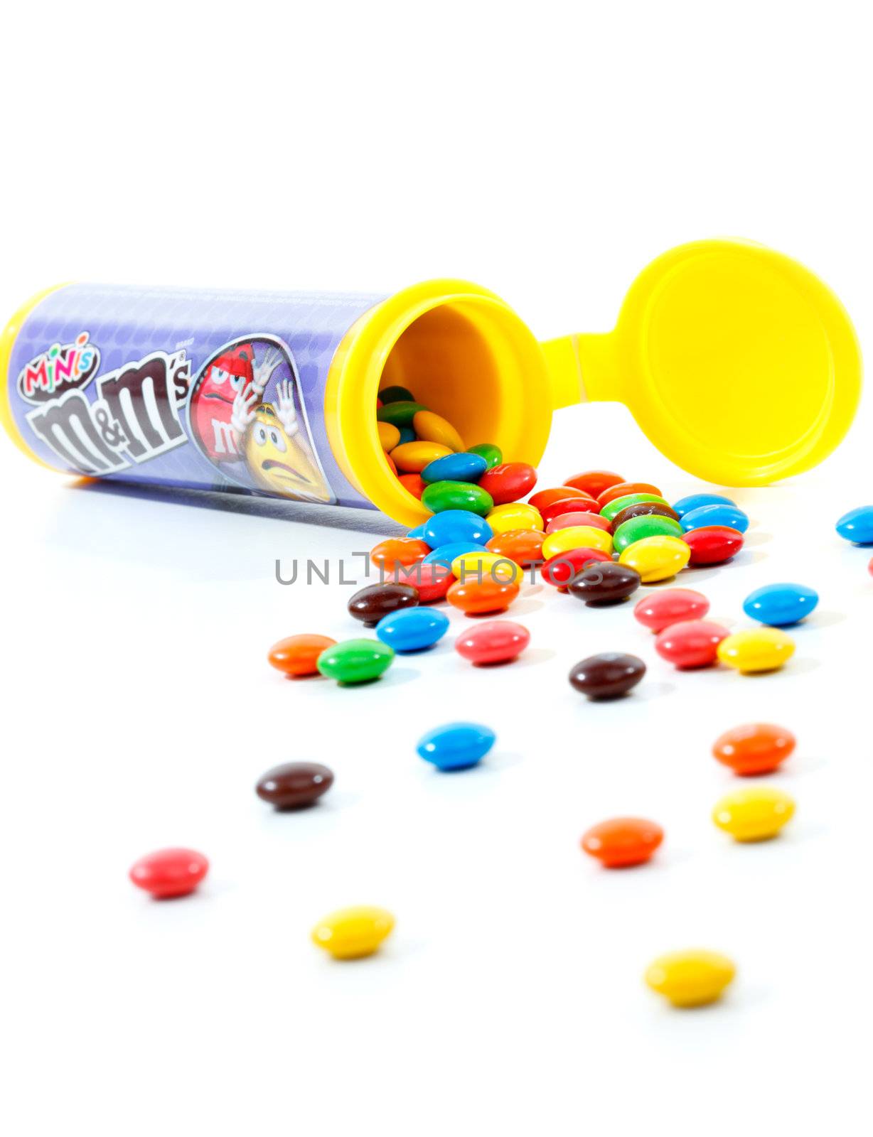 Container of M&M minis by lovleah