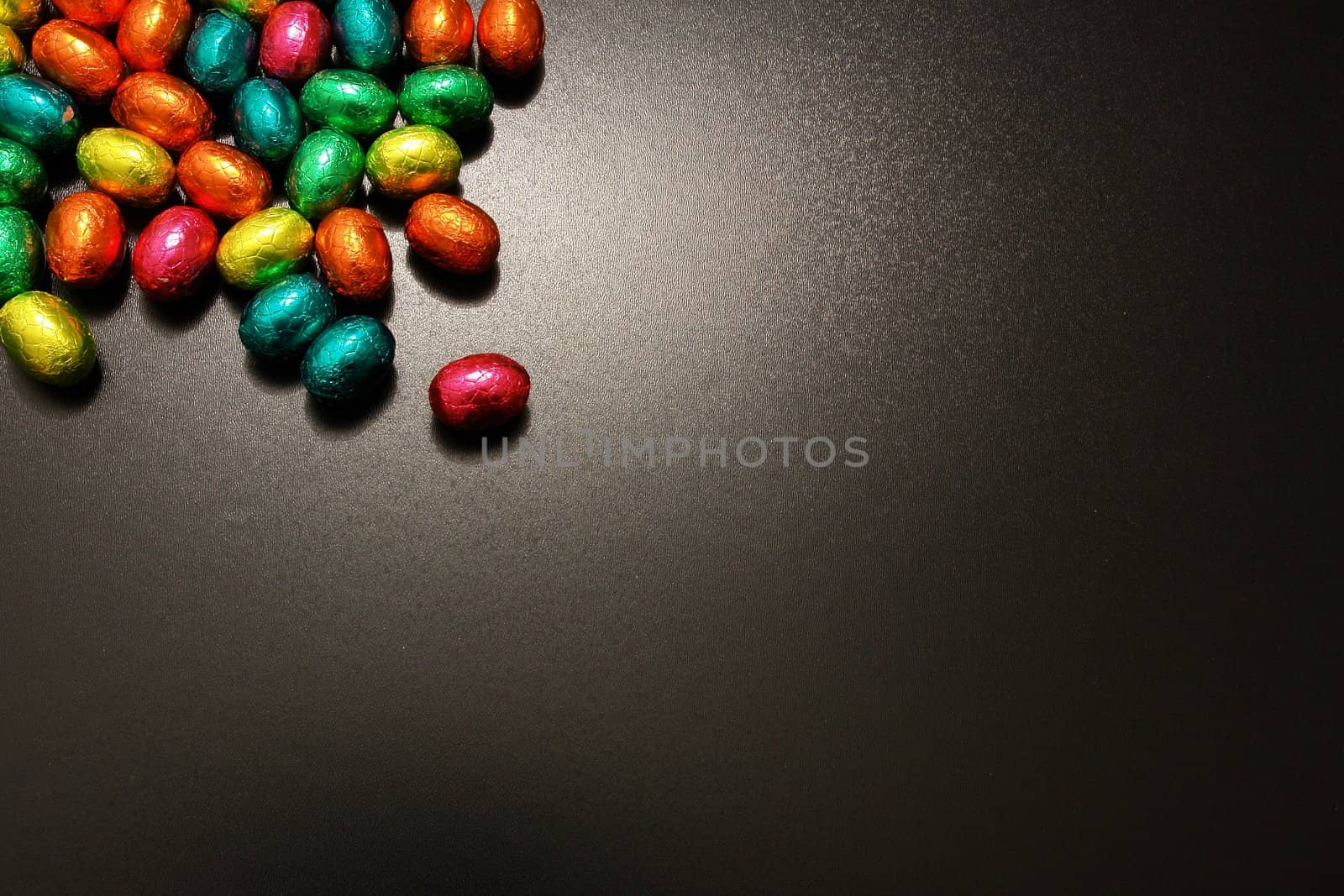 Picture of some colorfull easter eggs inside..