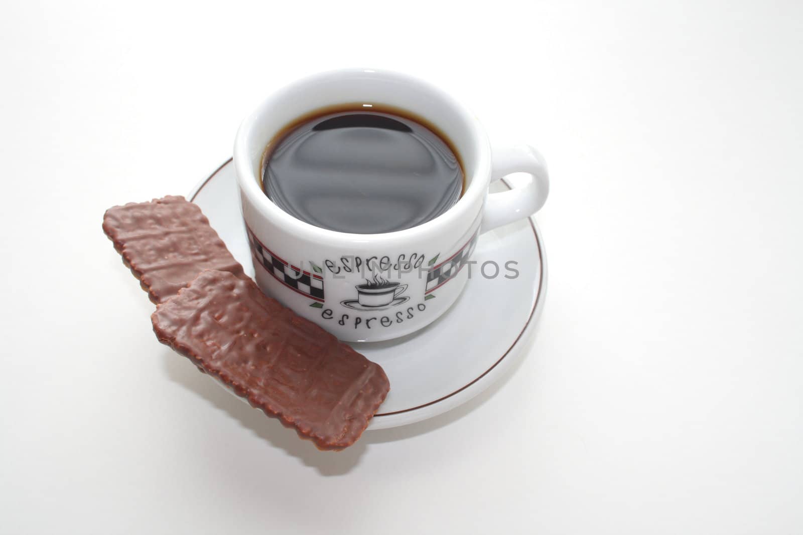 espresso coffee with chocolate cookies by njene