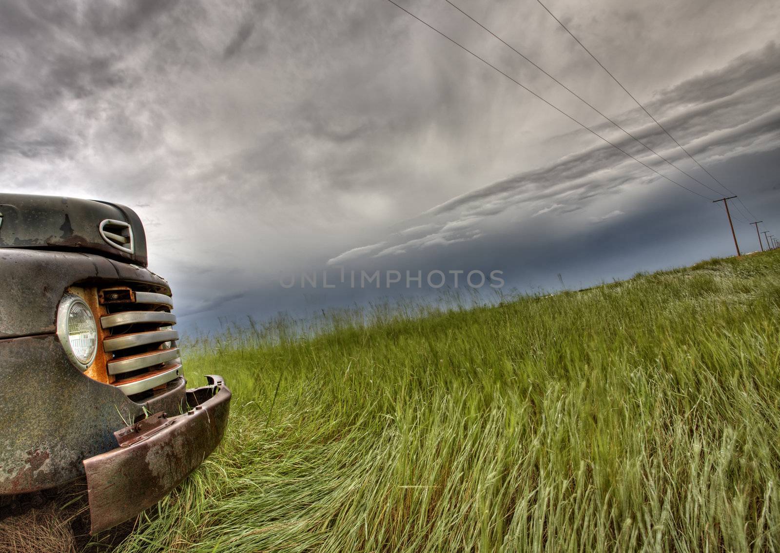 Old Vintage Truck oon the Prairie Saskatchewan