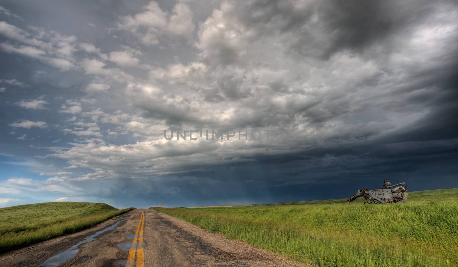 Storm Clouds Prairie Sky Saskatchewan Canada