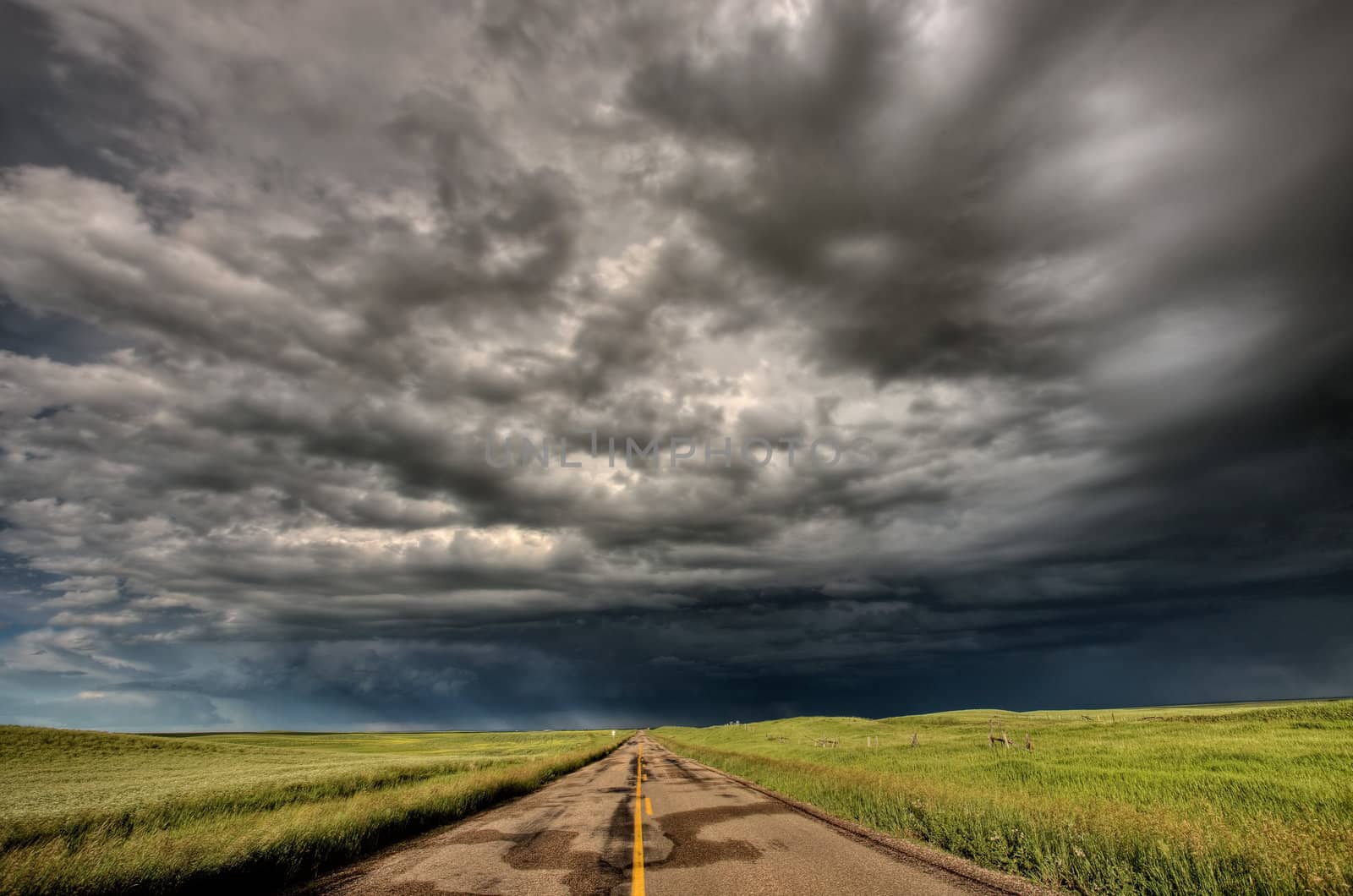 Storm Clouds Prairie Sky Saskatchewan Canada