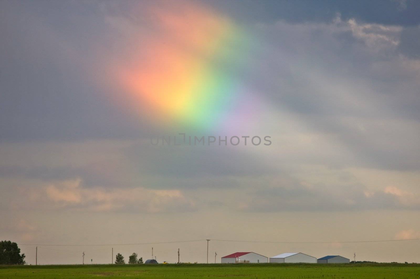 Prairie Storm Rainbow Spectrum Saskatchewan Canada