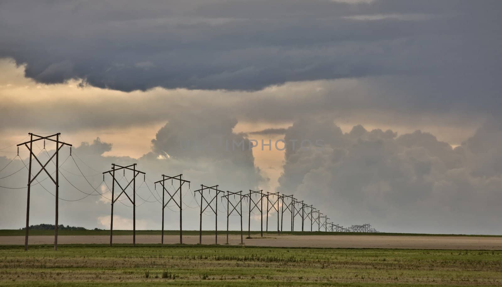 Storm Clouds Prairie Sky Saskatchewan Canada