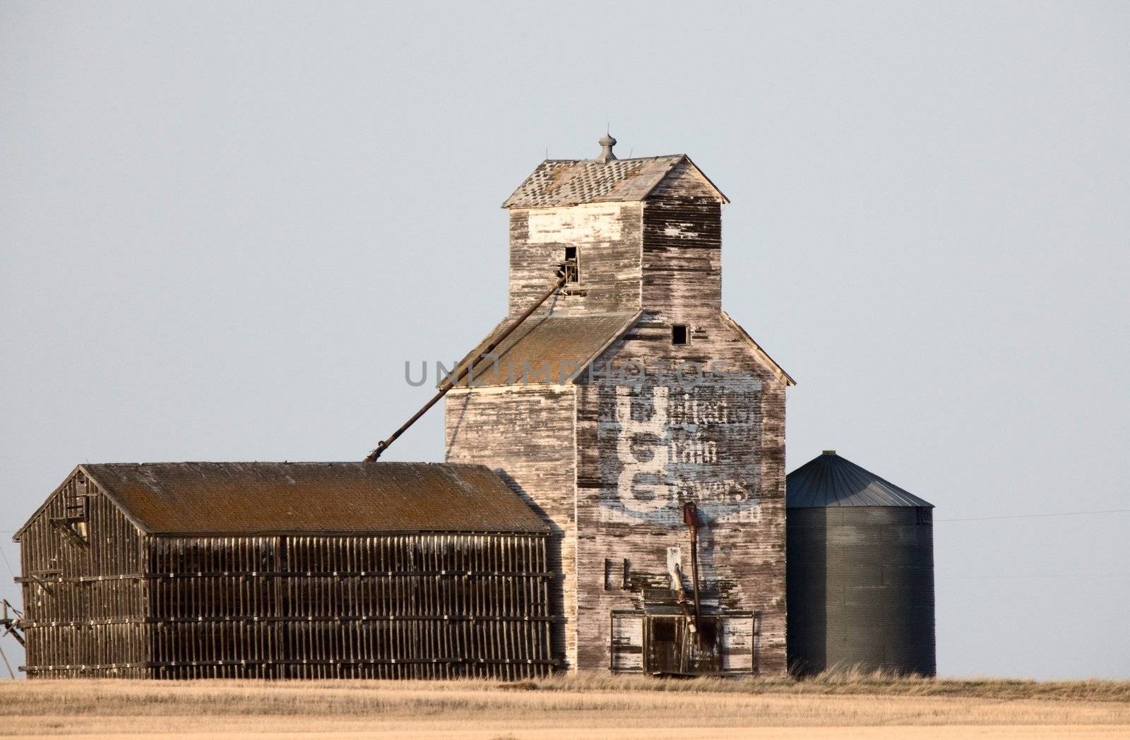 Old Vintage Grain Elevator Saskatchewan Canada