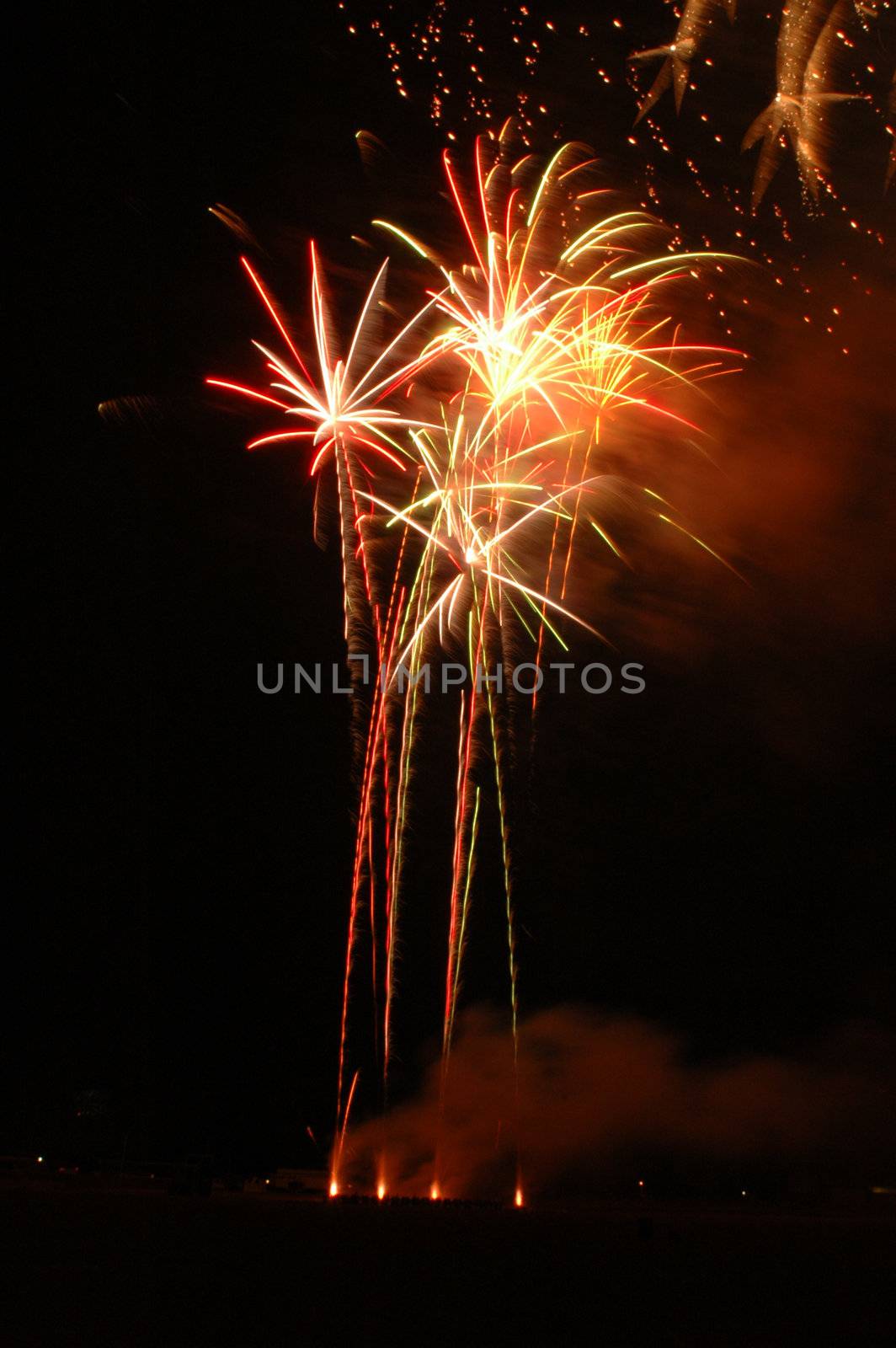 A 4th of July firework in Skokie, IL.