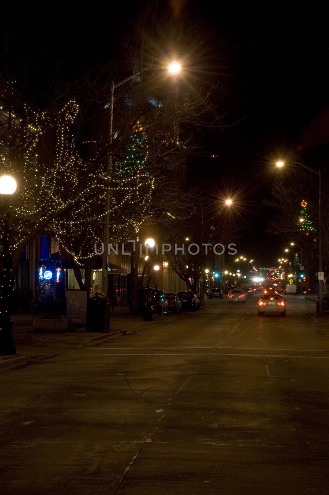 Long exposure shot in downtown Champaign, IL.