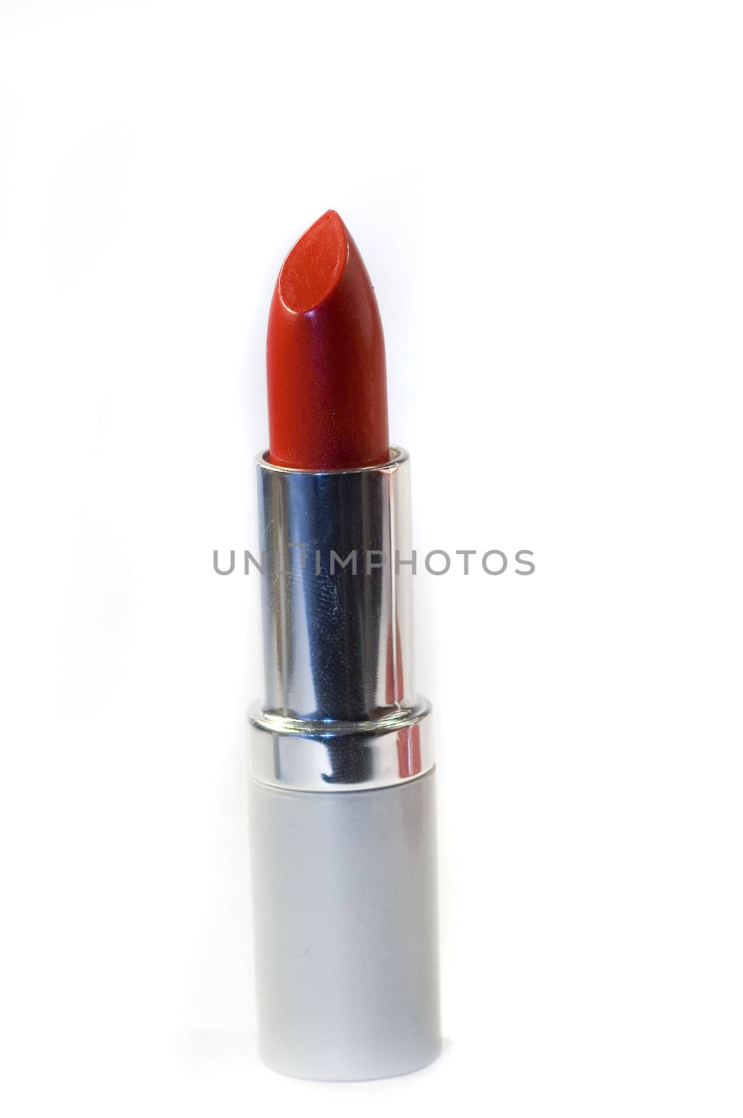Red lipstick isolated on a white background 
