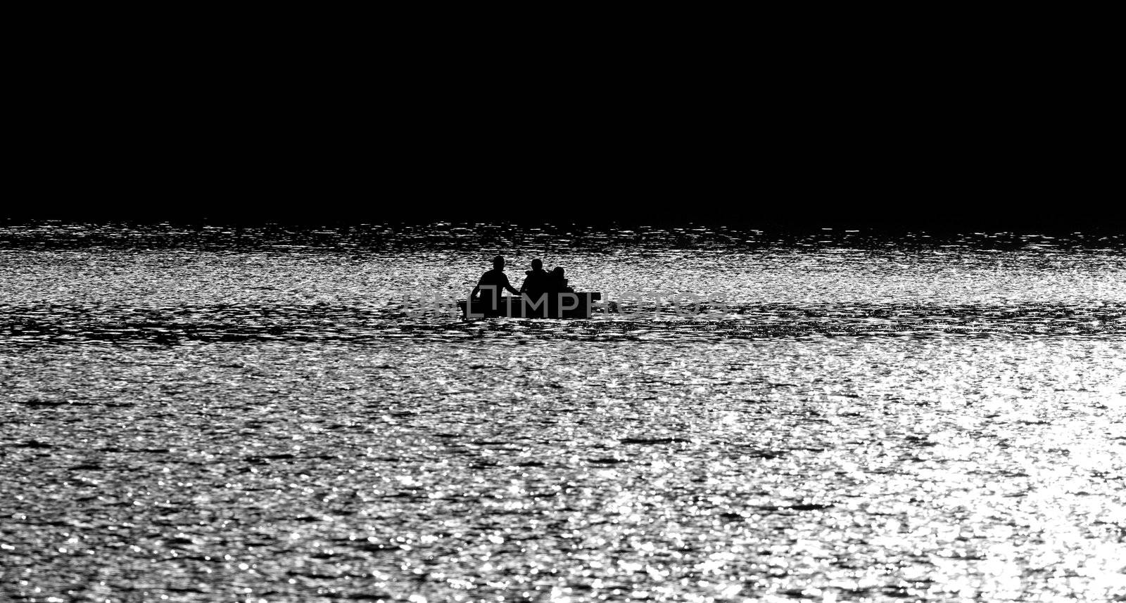 Boating Sillouette on a Northern Lake Canada