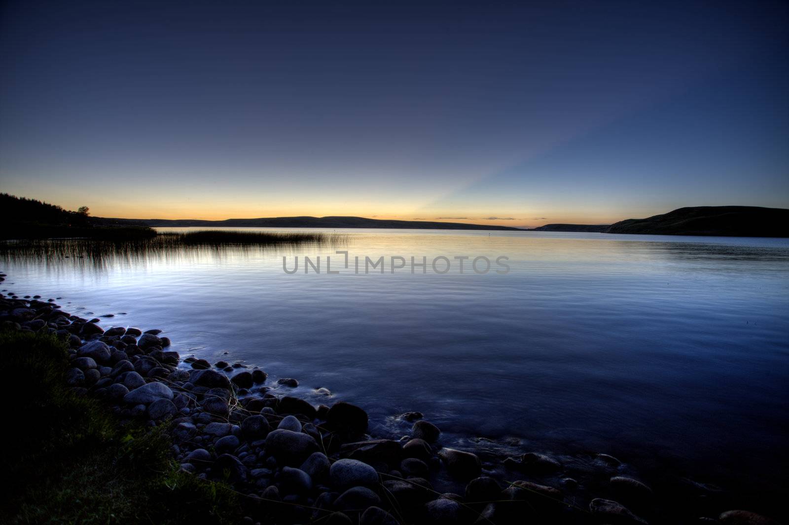 Northern Lake evening dusk sunset Canada