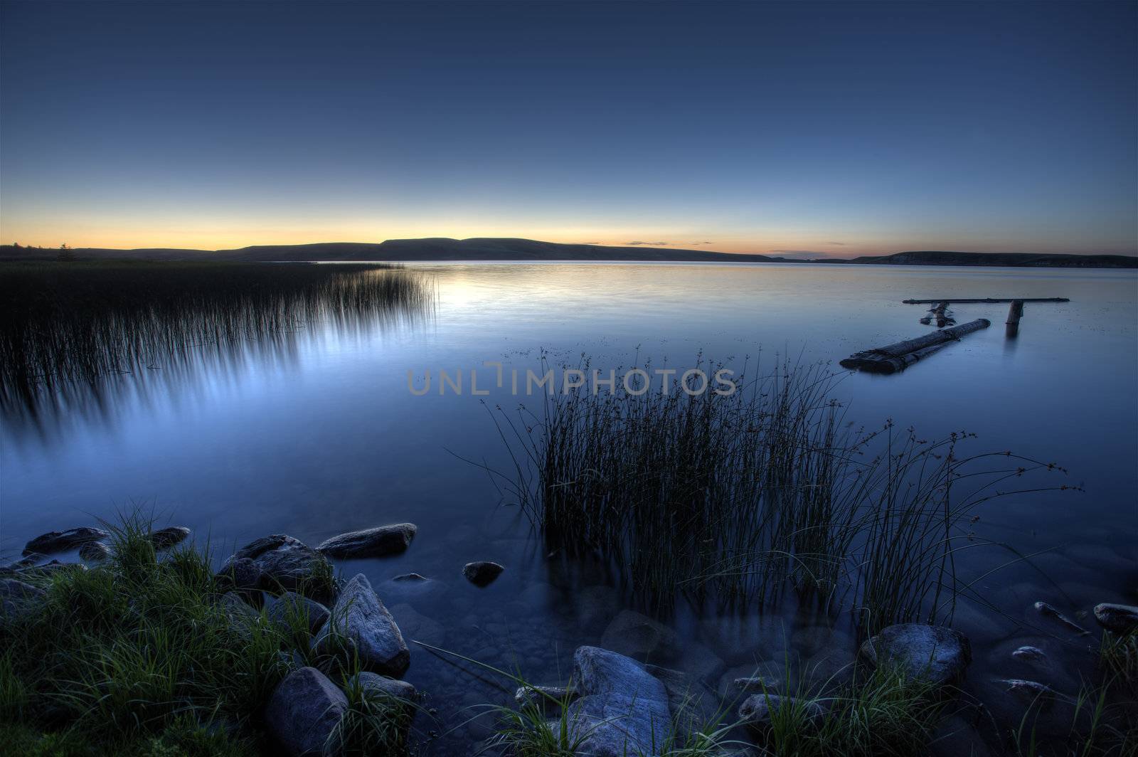 Northern Lake evening dusk sunset Canada