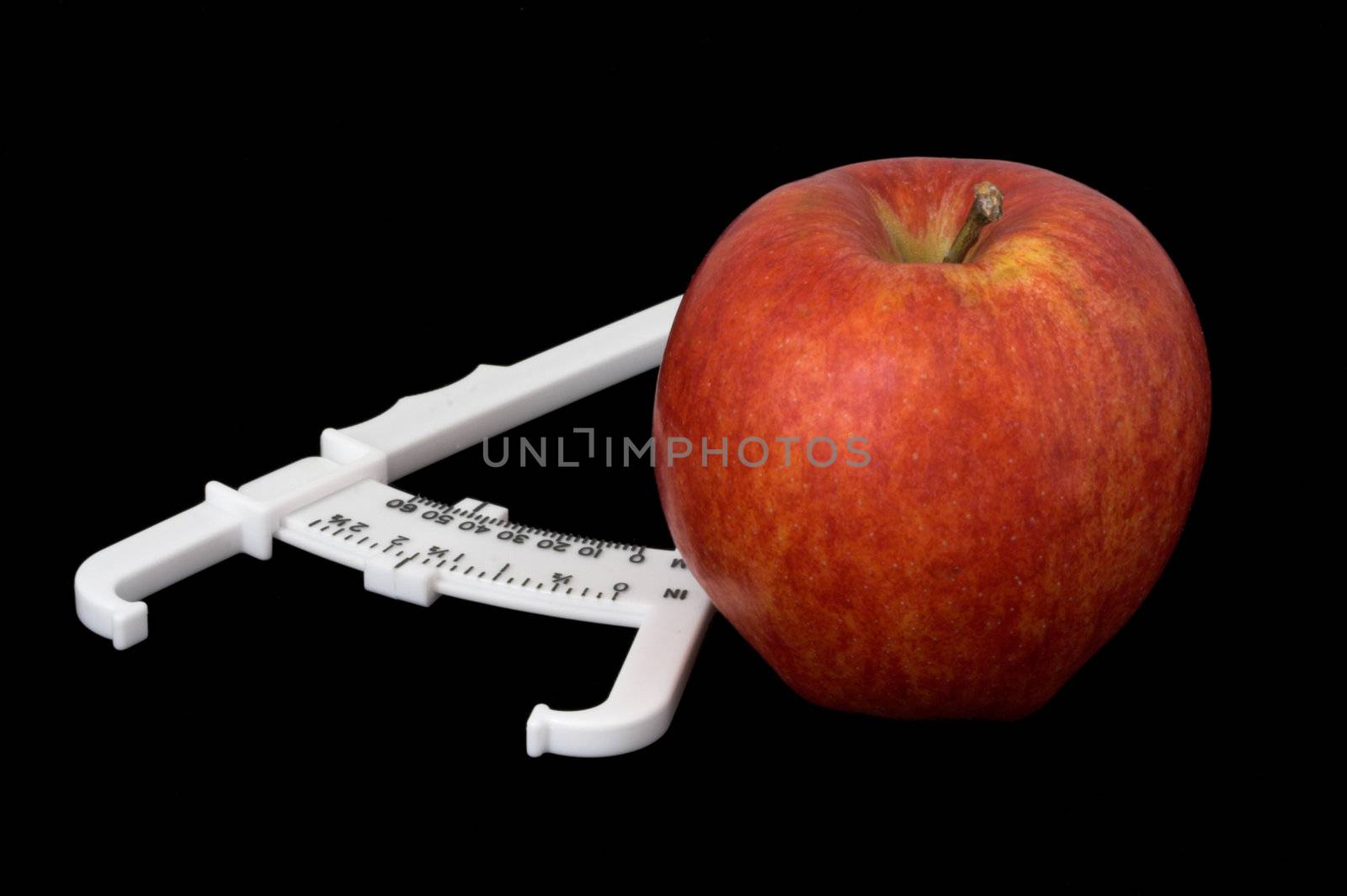 Apple and body fat calipers